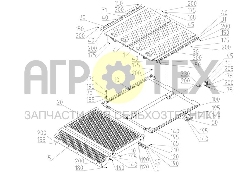 Установка верхних щитов (2650.56.00.450) (№230 на схеме)